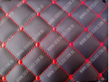 Ткань автомобильная QUATTRO ORIGINAL 901 чорний (червона нитка) 