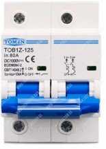 2P DC 600V MCB TOB1Z-125 80A