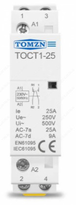 TOCT1-25-2P 220V 25A 2NC Контактор модульний